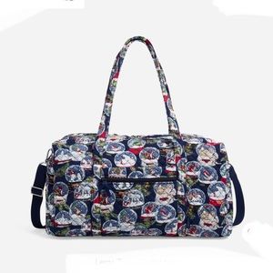 Vera Bradley Snow Globes Large Travel Duffel Bag in Recycled Cotton